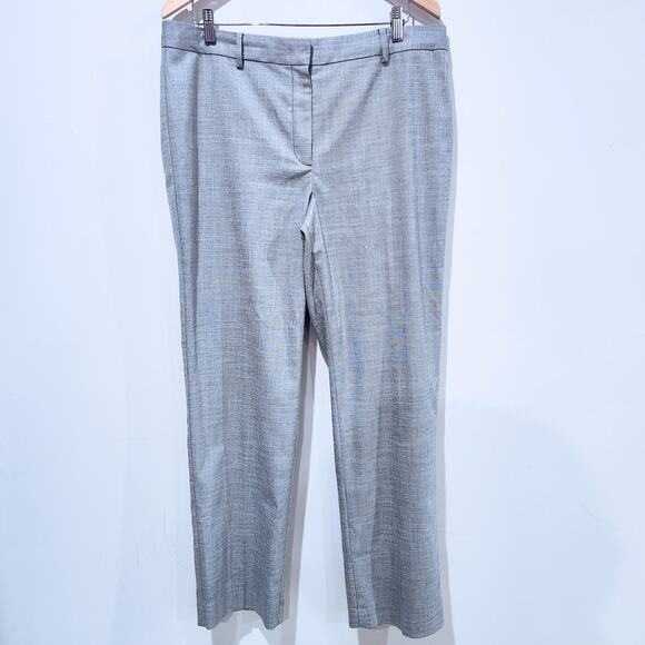 Talbots Womens Gray Tailored Sharkskin Blazer Bootcut Pants Suit Size 12/14 - Picture 8 of 16